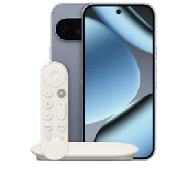  Vorder- und Rückansicht des Google Pixel 10 Pro in Moonstone (Hellgrau) mit 12 Monate Google AI Pro kostenlos testen
