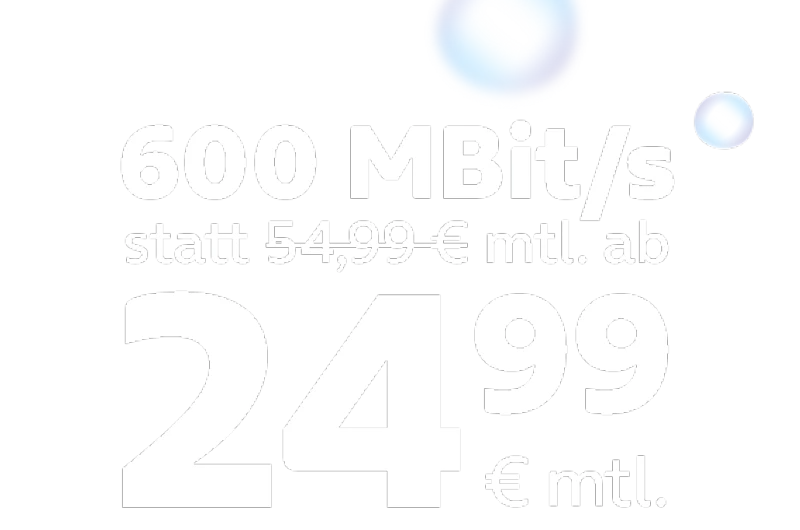  Prozente auf die Internet zuhause Tarife
