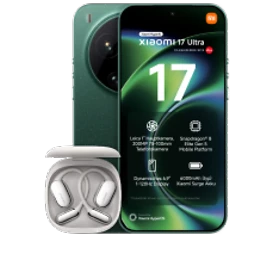  Vorder- und Rückansicht des Xiaomi 17 Ultra in Grün
