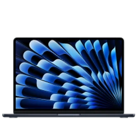  Vorderansicht des Apple MacBook Air mit 13 Zoll Display in der Farbe Mitternacht (Schwarz)
