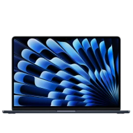  Vorderansicht des Apple MacBook Air mit 15 Zoll Display in der Farbe Mitternacht (Schwarz)
