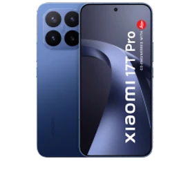  Front- und Rückansicht des Xiaomi 17T Pro in Blau
