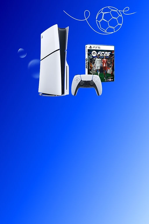  PlayStation 5 Bundle mit EA FIFA FC und Controller abegbildet 