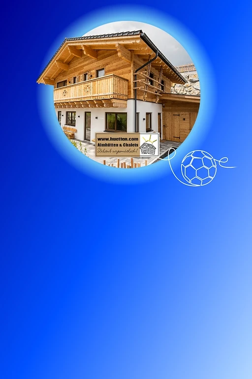  Ferienhaus aus Holz in einem Almdorf abgebildet 