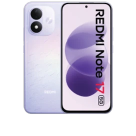  Vorder- und Rückansicht des Xiaomi Redmi Note 17 5G in Purple (Lila)
